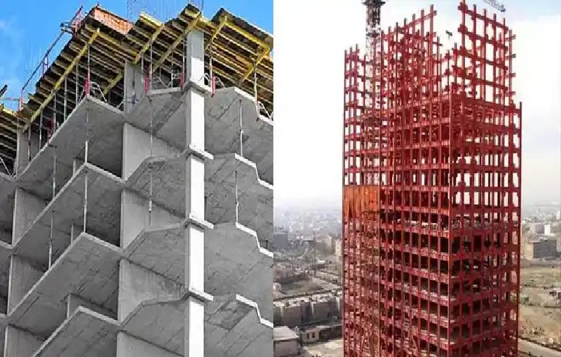 مقایسه اسکلت فلزی و بتنی
