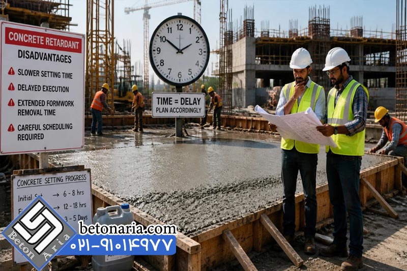 زمان استفاده از افزودنی دیرگیر بتن